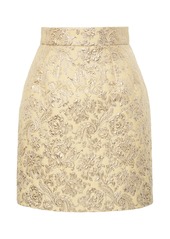 Dolce & Gabbana - Women's Metallic Floral Brocade Mini Skirt - Gold - Moda Operandi