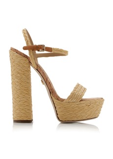 Dolce & Gabbana - Raffia Platform Sandals - Neutral - IT 40 - Moda Operandi