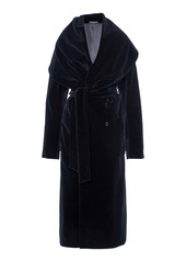 Dolce & Gabbana - Women's Shawl-Lapel Velvet Coat - Black - Moda Operandi