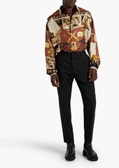 Dolce & Gabbana - Tapered wool-blend pants - Black - IT 50