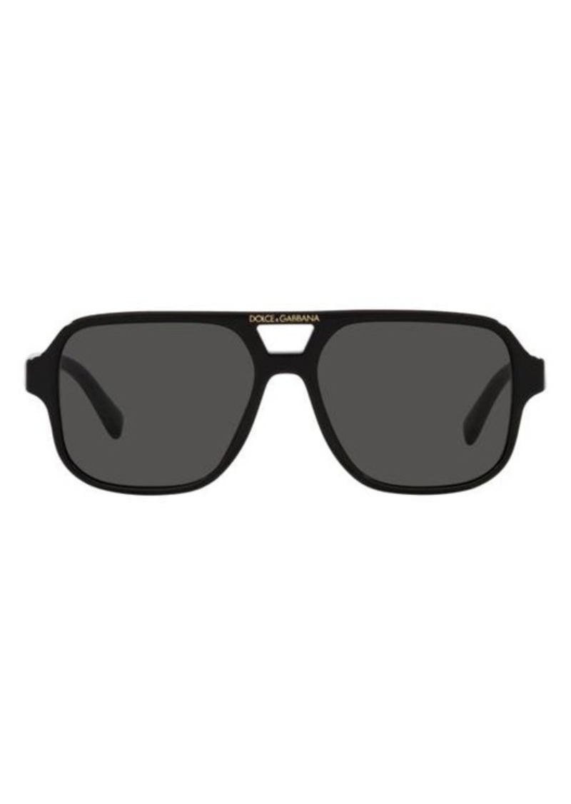Dolce & Gabbana 50mm Pilot Sunglasses
