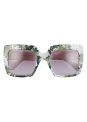 Dolce & Gabbana 52mm Gradient Square Sunglasses in White at Nordstrom