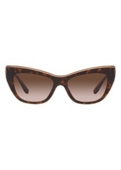 Dolce & Gabbana 54mm Cat Eye Sunglasses in Brown Gradient at Nordstrom Rack