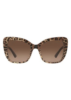 Dolce & Gabbana 54mm Gradient Butterfly Sunglasses