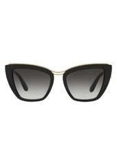 Dolce & Gabbana 54mm Gradient Cat Eye Sunglasses