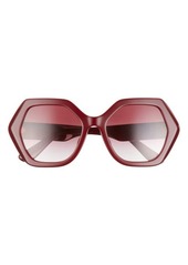Dolce & Gabbana 54mm Irregular Sunglasses in Bordeaux at Nordstrom