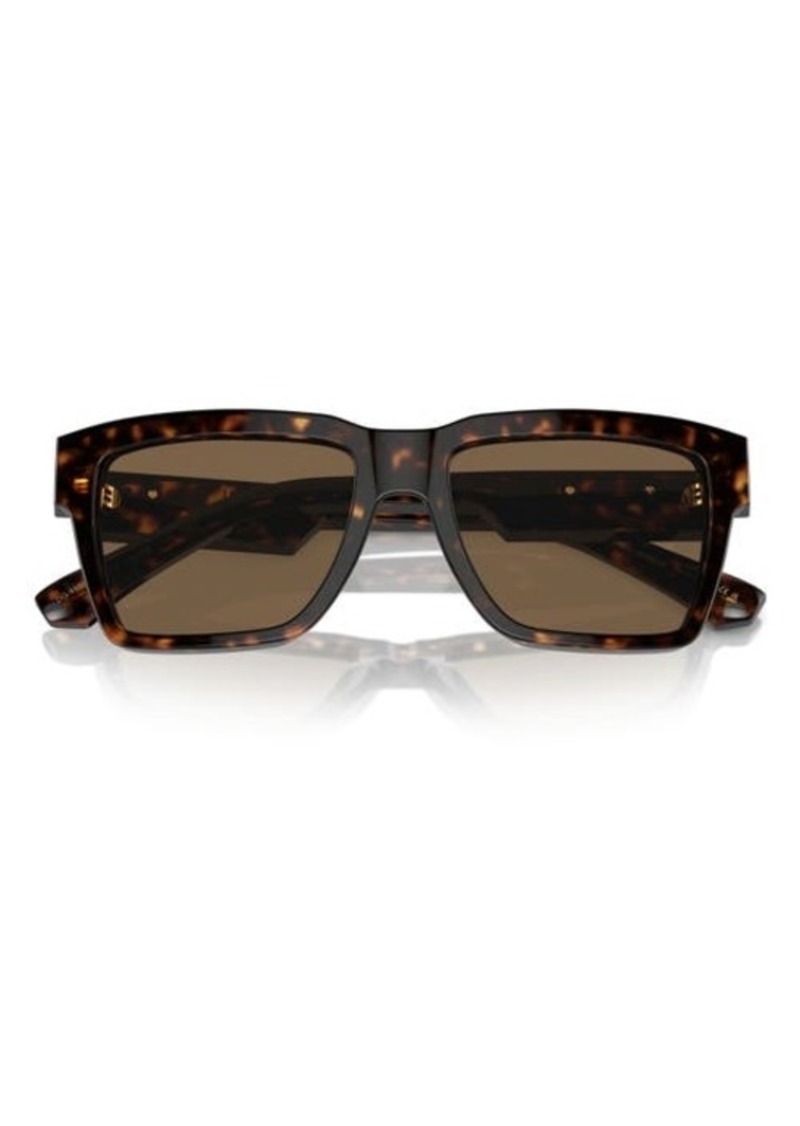 Dolce & Gabbana 55mm Pilot Sunglasses