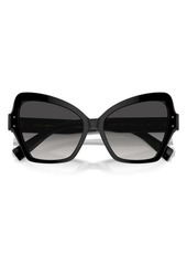 Dolce & Gabbana 56mm Butterfly Polarized Sunglasses