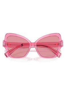 Dolce & Gabbana 56mm Butterfly Sunglasses