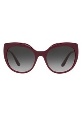 Dolce & Gabbana 56mm Cat Eye Gradient Sunglasses in Bordeaux at Nordstrom
