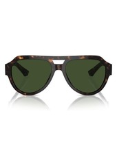 Dolce & Gabbana 56mm Square Aviator Polarized Sunglasses