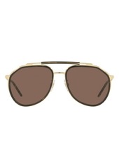 Dolce & Gabbana 57mm Aviator Sunglasses
