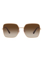 Dolce & Gabbana 57mm Gradient Square Sunglasses in Pink Gold/Gradient Brown at Nordstrom