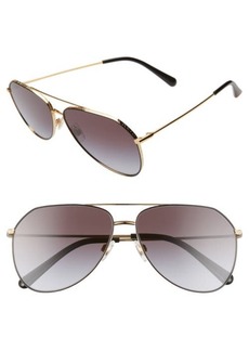 Dolce & Gabbana 59mm Aviator Sunglasses in Gold/Black Gradient at Nordstrom