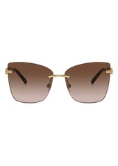 Dolce & Gabbana 59mm Gradient Butterfly Sunglasses