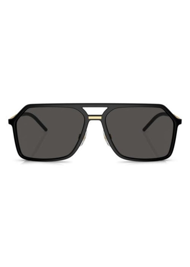 Dolce & Gabbana 59mm Pilot Sunglasses