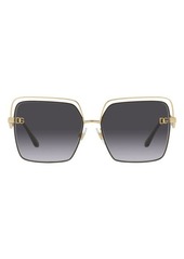 Dolce & Gabbana 59mm Square Sunglasses in Gold/Black/Grey Gradient at Nordstrom