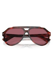 Dolce & Gabbana 60mm Pilot Sunglasses