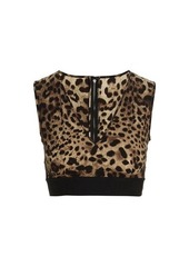 DOLCE & GABBANA Animal print cropped top