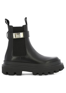 DOLCE & GABBANA Ankle boots with branded strap