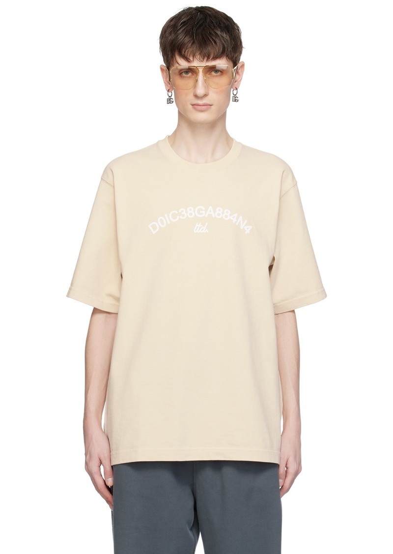 Dolce & Gabbana Beige Print T-Shirt