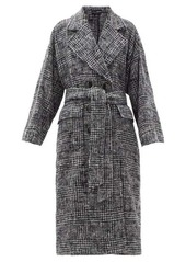 Dolce & Gabbana Belted Prince of Wales-check wool-blend coat
