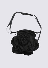 DOLCE & GABBANA BLACK 3D FLOWER BOW TIE