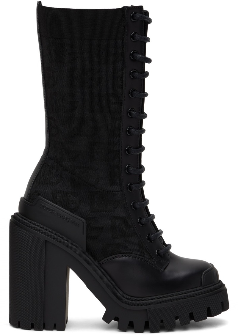 Dolce & Gabbana Black All-Over DG Boots