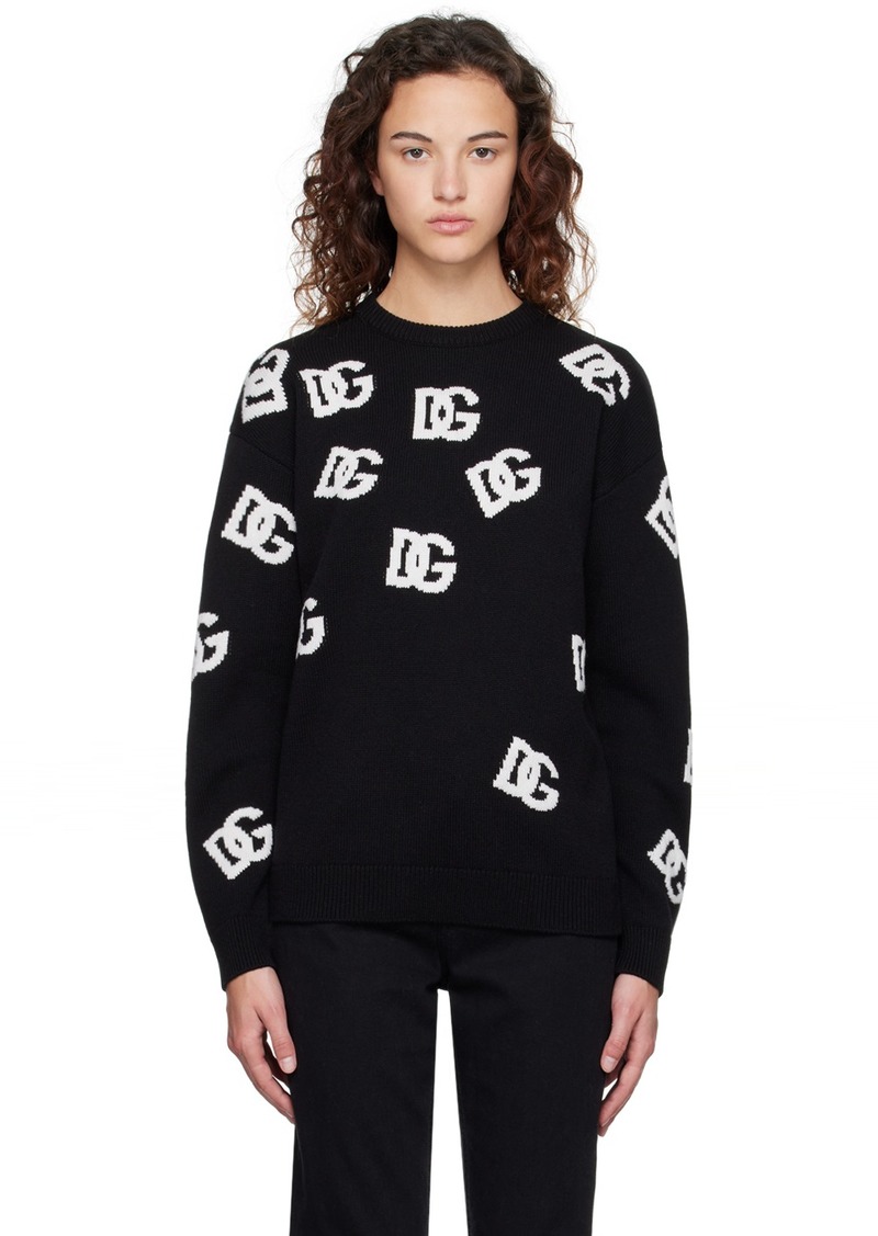 Dolce & Gabbana Black Allover Sweater