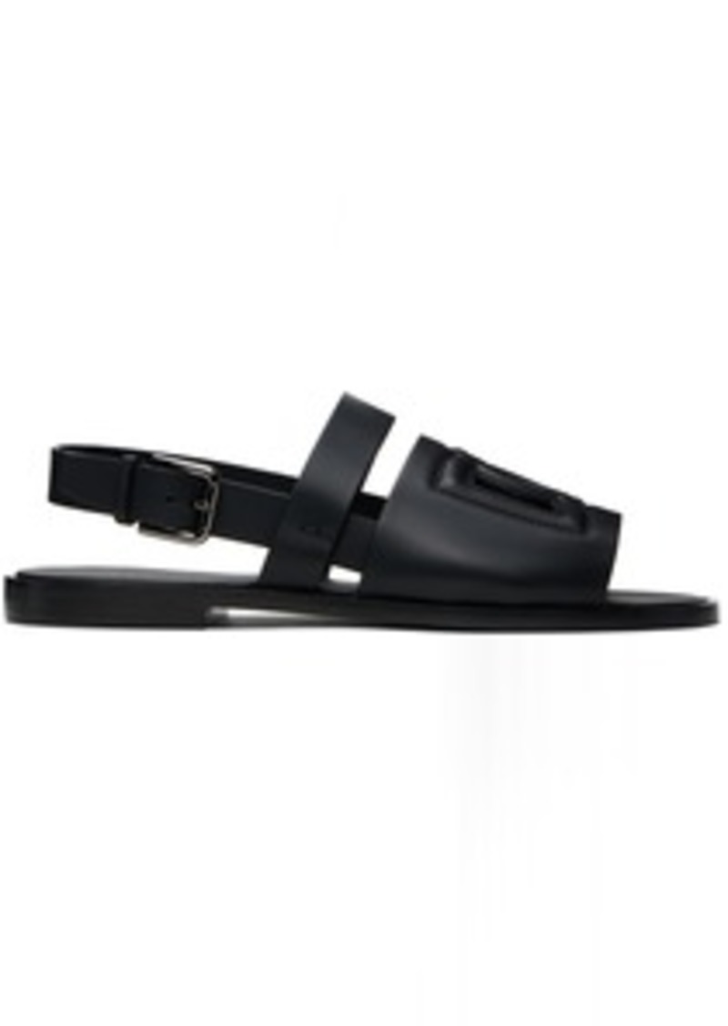 Dolce & Gabbana Black Calfskin Sandals