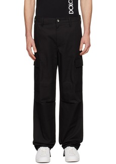 Dolce & Gabbana Black Drawstring Cargo Pants