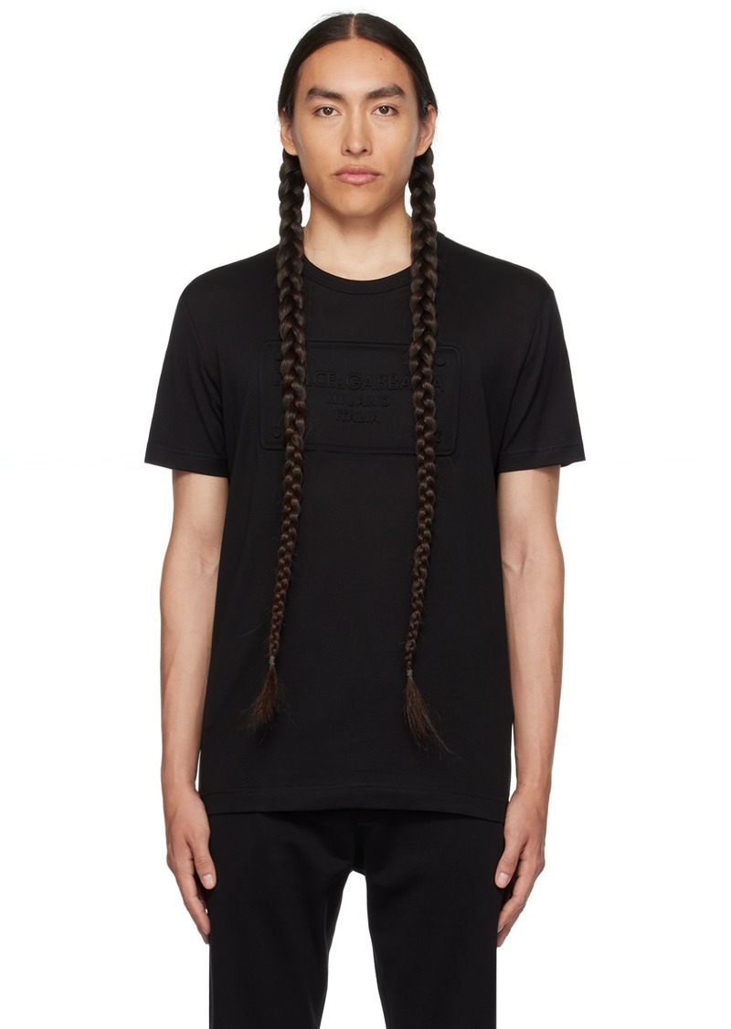 Dolce & Gabbana Black Embossed T-Shirt