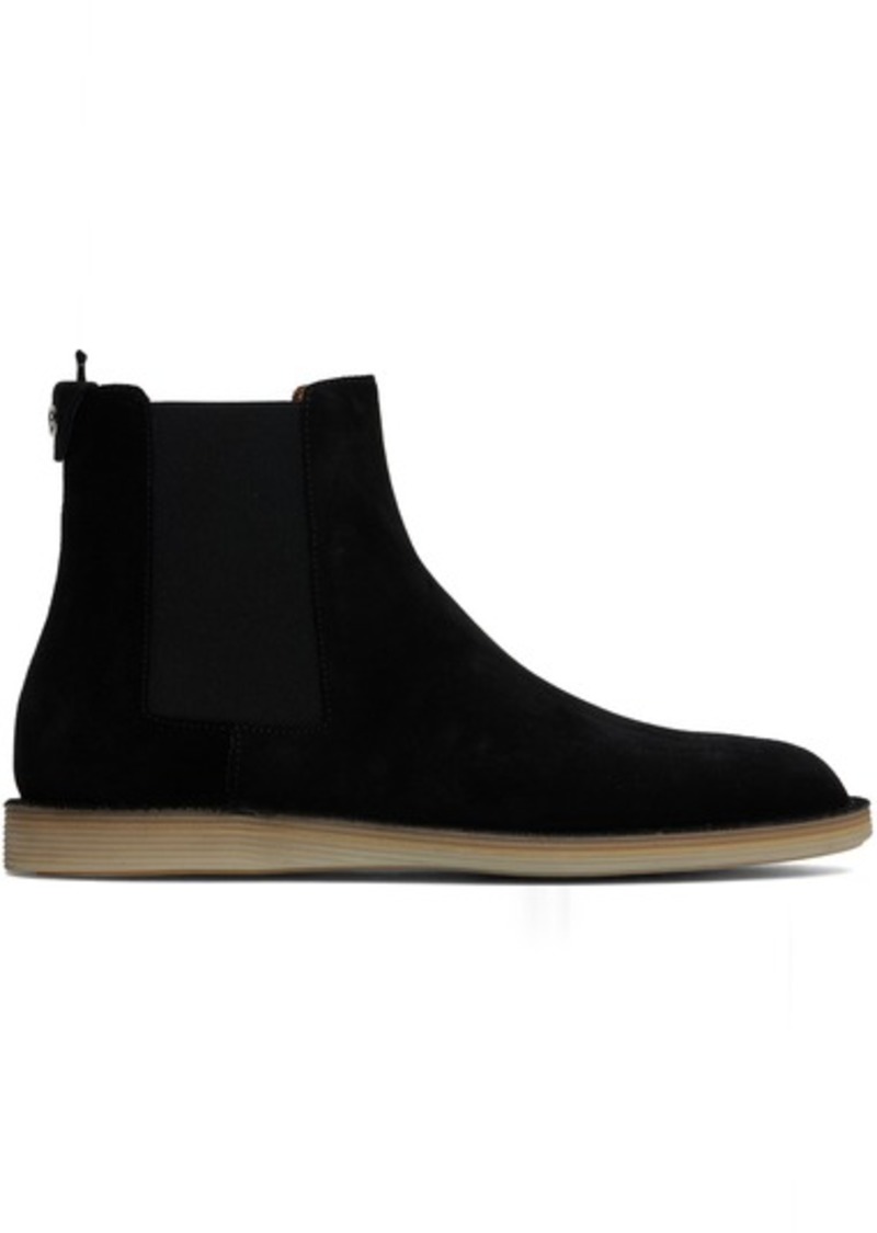 Dolce & Gabbana Black Florio Ideal Suede Chelsea Boots