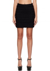 Dolce & Gabbana Black Frayed Miniskirt