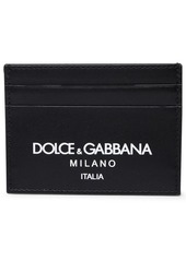 DOLCE & GABBANA Black leather card holder