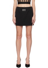 Dolce & Gabbana Black Logo Plaque Miniskirt