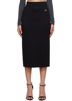 Dolce & Gabbana Black Milano Midi Skirt