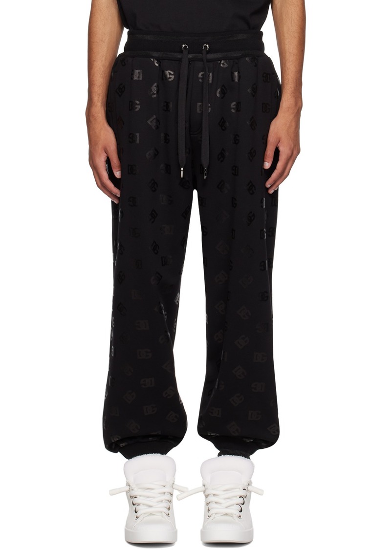 Dolce & Gabbana Black Monogram Sweatpants