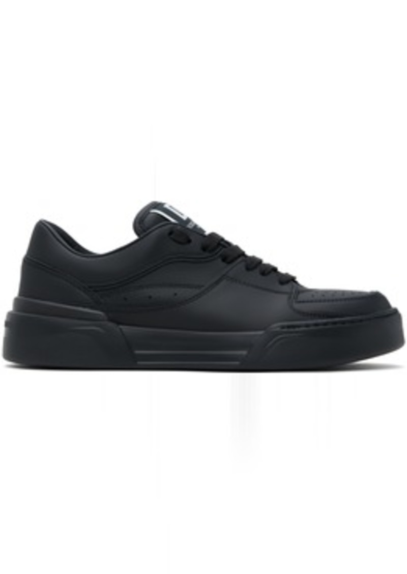 Dolce & Gabbana Black Nappa Calfskin New Roma Sneakers