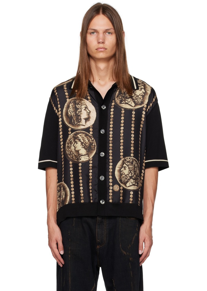 Dolce & Gabbana Black Paneled Shirt