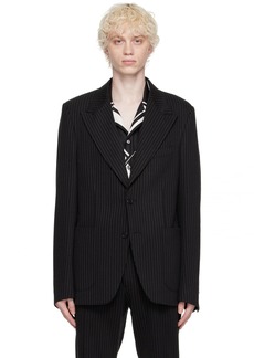 Dolce & Gabbana Black Pinstripe Blazer