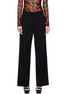 Dolce & Gabbana Black Pleated Trousers
