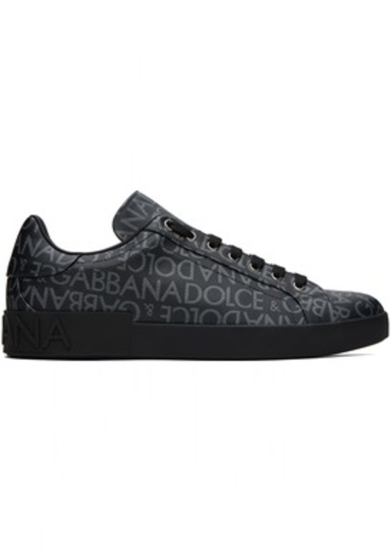 Dolce & Gabbana Black Portofino Sneakers