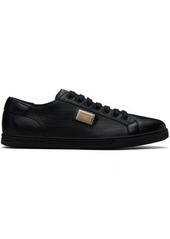 Dolce & Gabbana Black Saint Tropez Calfskin Sneakers