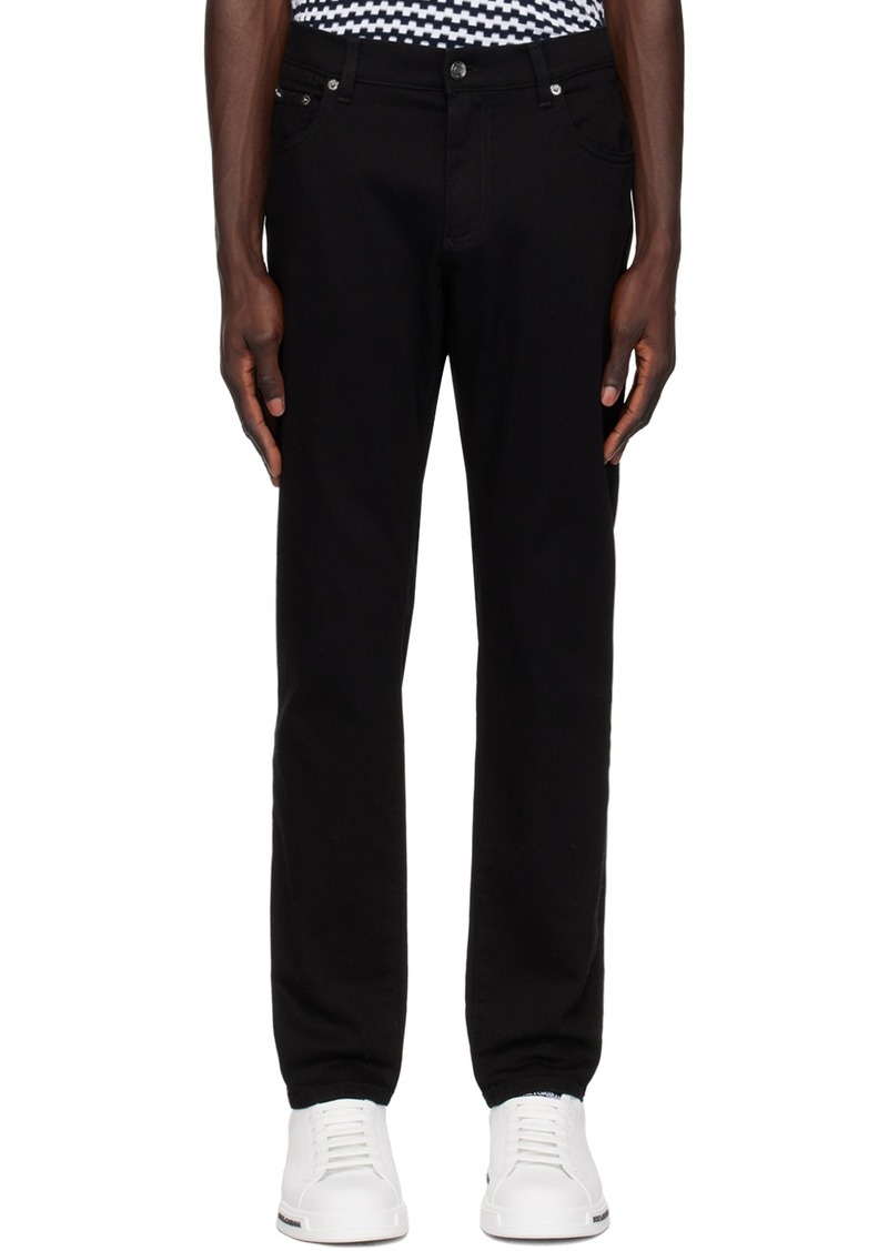 Dolce & Gabbana Black Slim-Fit Stretch Jeans