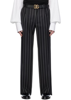 Dolce & Gabbana Black Straight-Leg Trousers