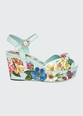 Dolce & Gabbana Blooming Floral 50mm Leather Sandals