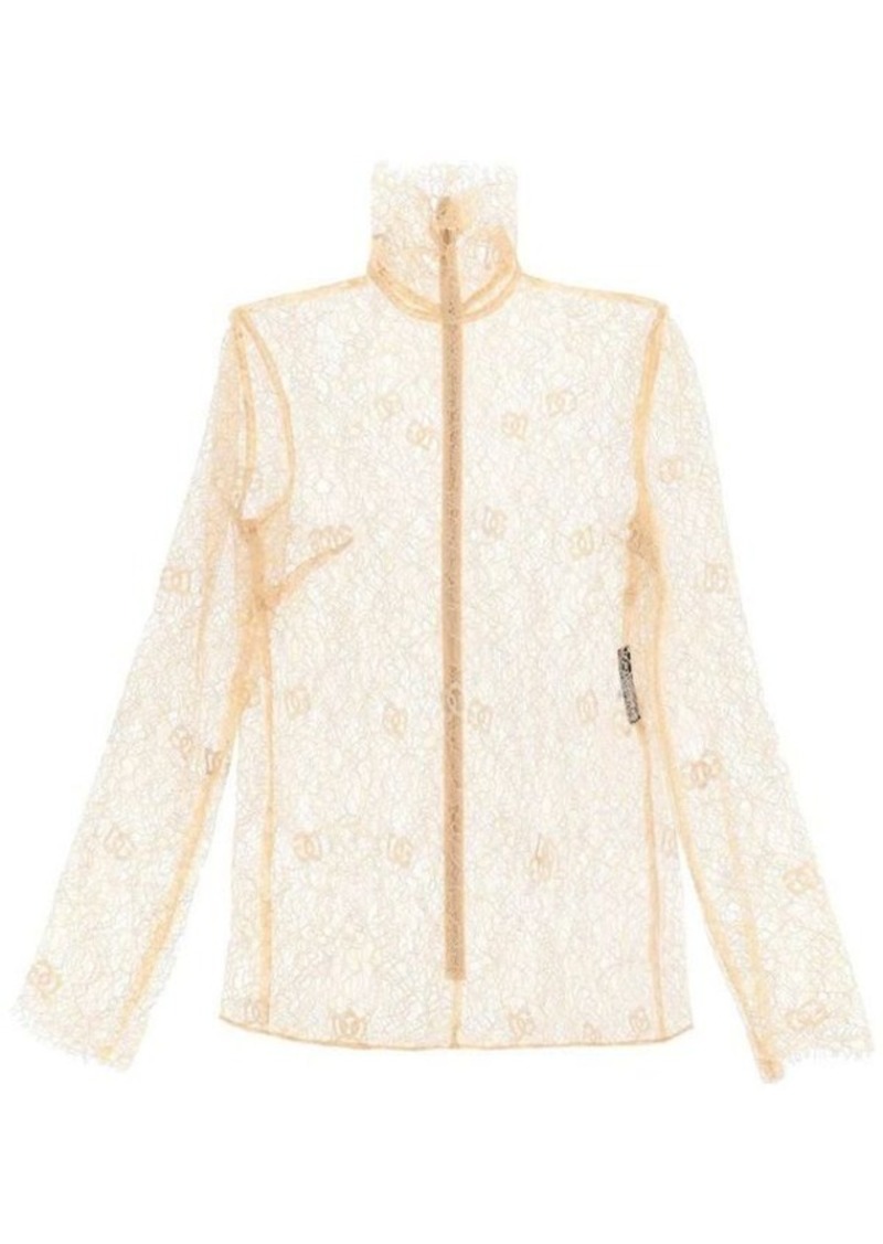 Dolce & gabbana blouse in logoed floral lace