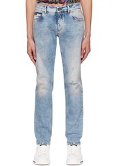 Dolce & Gabbana Blue Washed Jeans