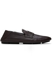 Dolce & Gabbana Brown Deerskin Driver Loafers